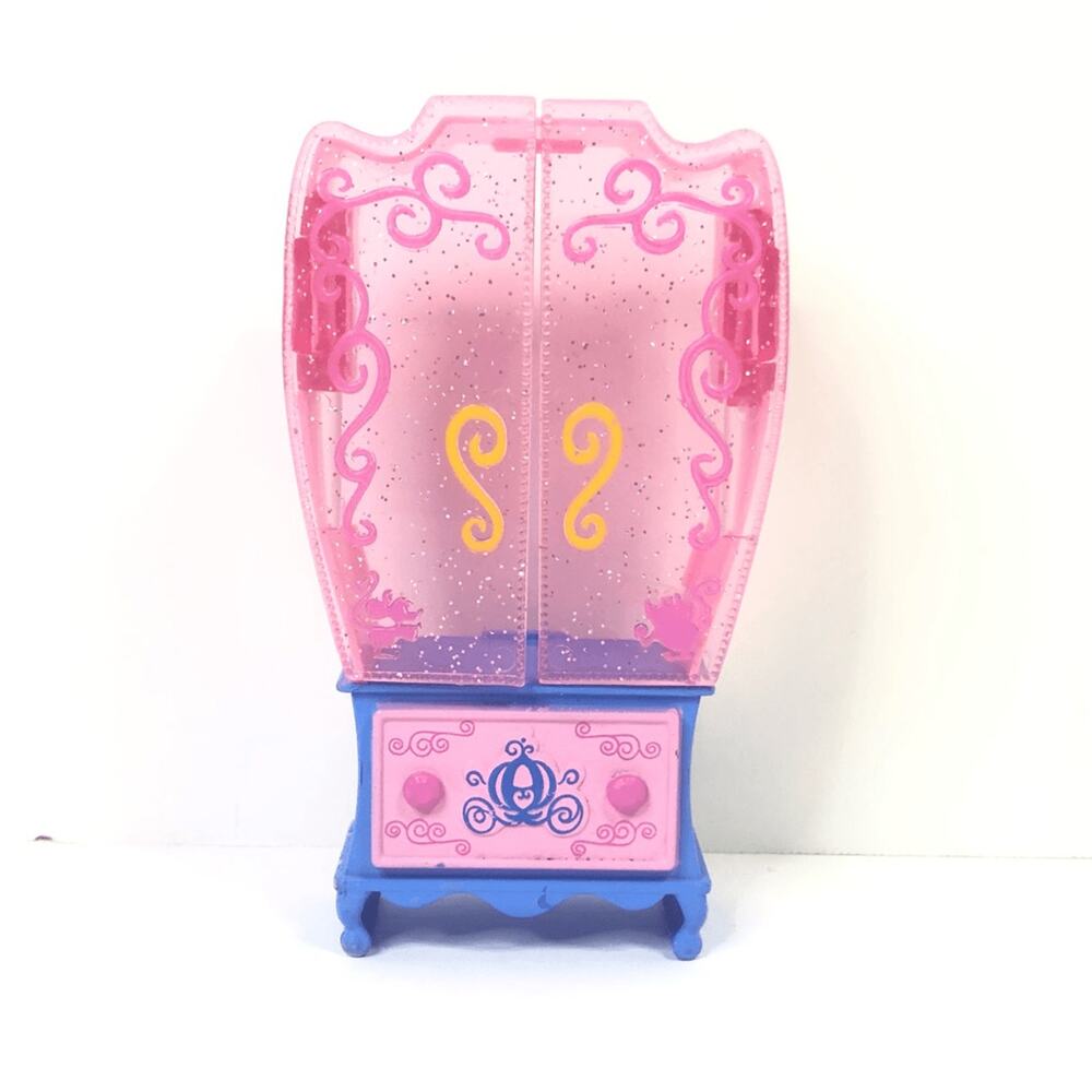 polly pocket disney princess cinderella replacement wardrobe pink‎ and blue 4.5”